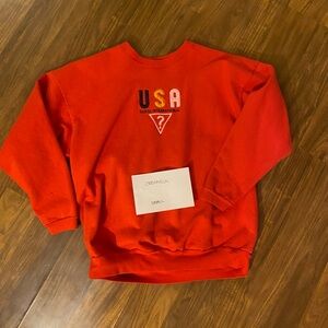 Guess International USA Red Crewneck